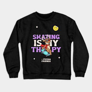 Skating is my therapy Skating Crewneck Sweatshirt